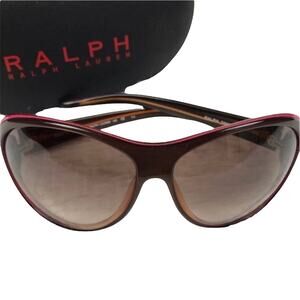 RALPH LAUREN Sunglasses Oversized Tortoiseshell 7569S/0TV7 Gradient Lens Women's